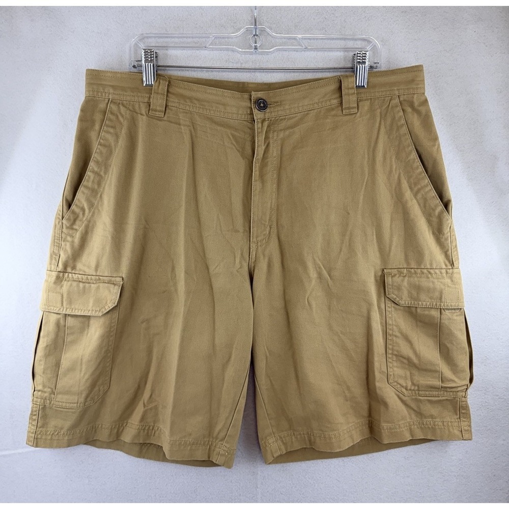 Columbia‎ 36W 10L Khaki Cotton Cargo Men's Shorts AM4692, Omni-Shade